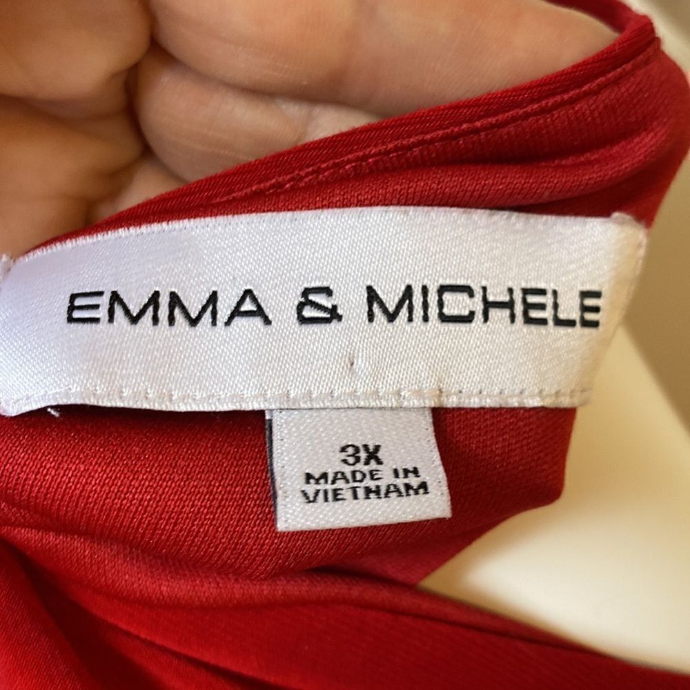 Emma & Michele Red Dress, be Ready for Valentine’s Day, Size 3X - Picture 6 of 8